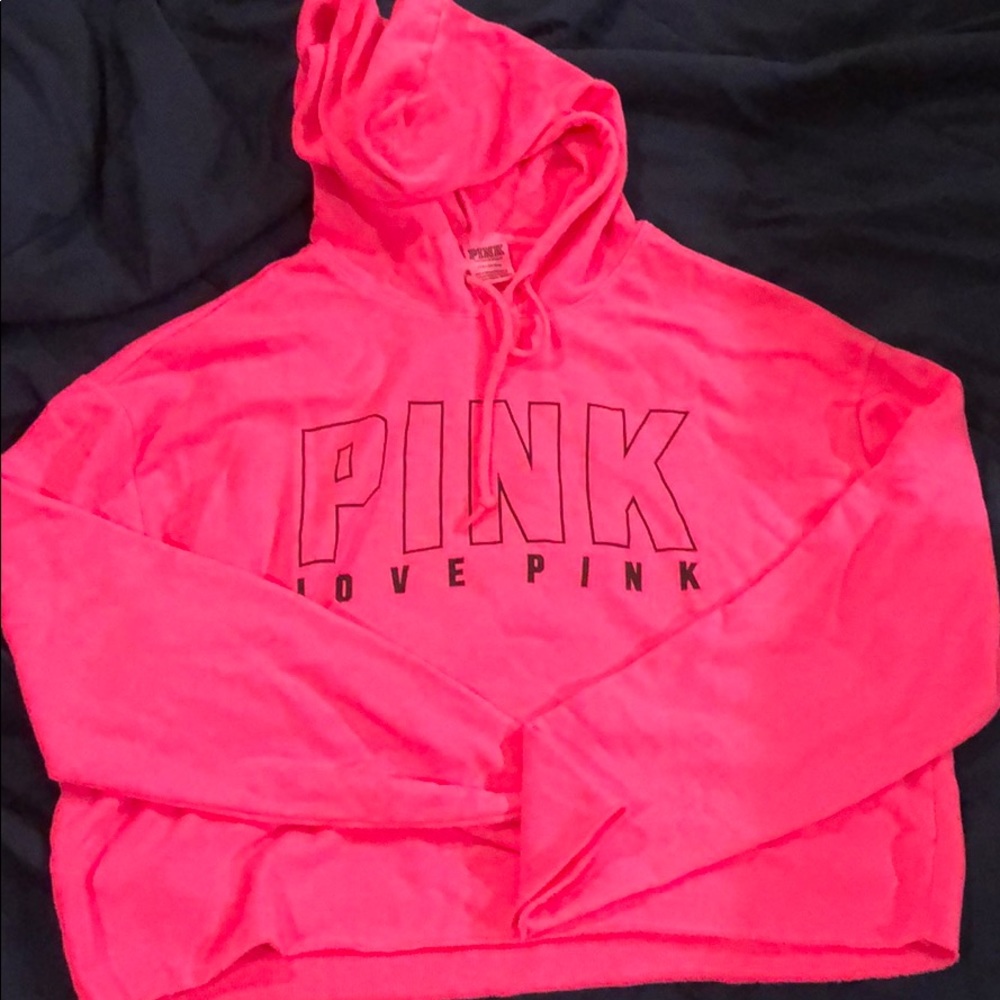 Pink crop pullover